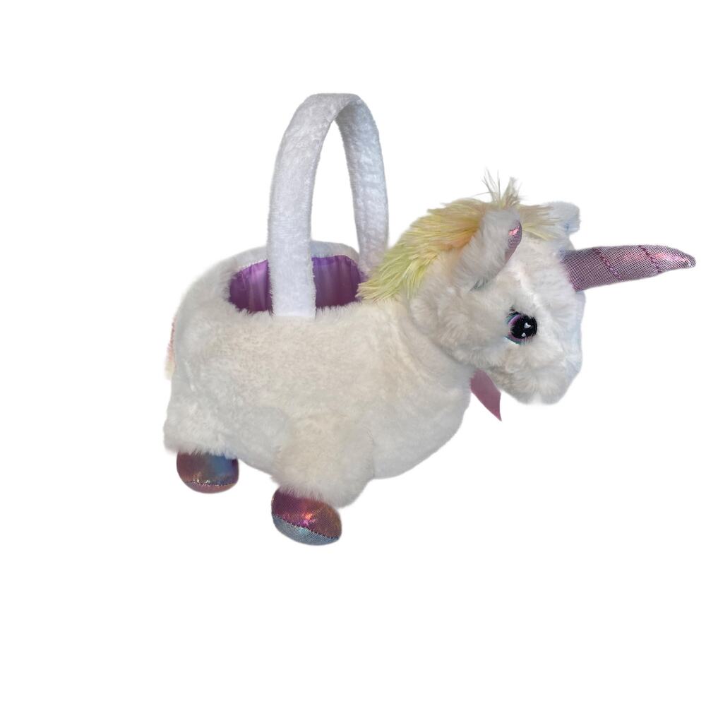 NWT New Unicorn Plush Easter Basket - Picture 2 of 6